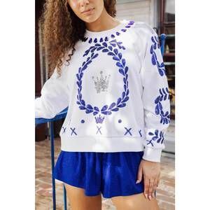 NEW QUEEN OF SPARKLES queen of tequila sweatshirt in white
